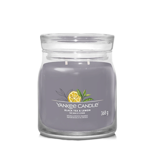 

YANKEE CANDLE Ароматическая свеча для дома Kerze Black Tea & Lemon 368, Ароматическая свеча для дома Kerze Black Tea & Lemon