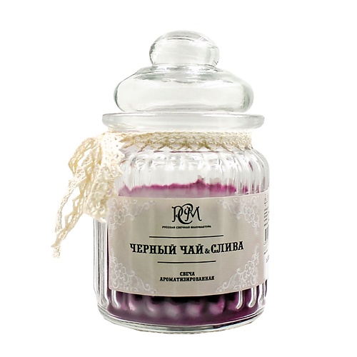

РУССКАЯ СВЕЧНАЯ МАНУФАКТУРА Свеча в банке ЧЕРНЫЙ ЧАЙ & СЛИВА, Свеча в банке ЧЕРНЫЙ ЧАЙ & СЛИВА