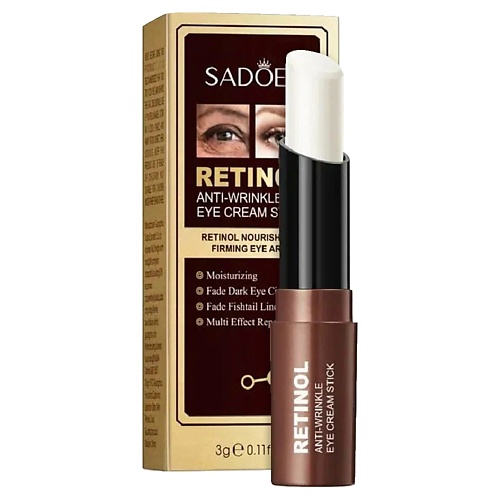 

SADOER Крем-стик для кожи вокруг глаз против морщин с ретинолом 3, Крем-стик для кожи вокруг глаз против морщин с ретинолом