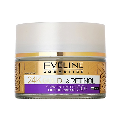 

EVELINE Крем для лица 24K GOLD & RETINOL с ретинолом 50+ 50, Крем для лица 24K GOLD & RETINOL с ретинолом 50+