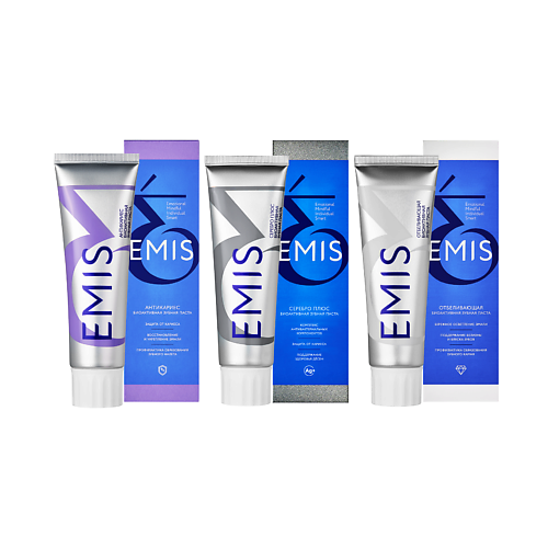 

EMIS Биоактивная зубная паста набор Антикариес, Серебро плюс 240, Биоактивная зубная паста набор Антикариес, Серебро плюс
