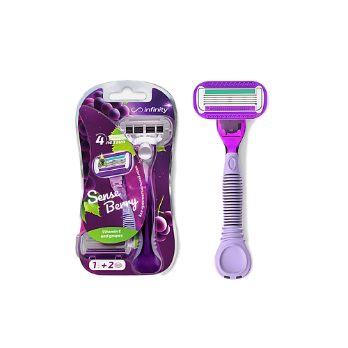 

INFINITY Женская бритва +2 сменных кассеты SenseBerry, Женская бритва +2 сменных кассеты SenseBerry