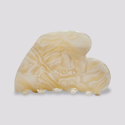 

ASSORO Краб для волос Кремовое сердце, Краб для волос Кремовое сердце