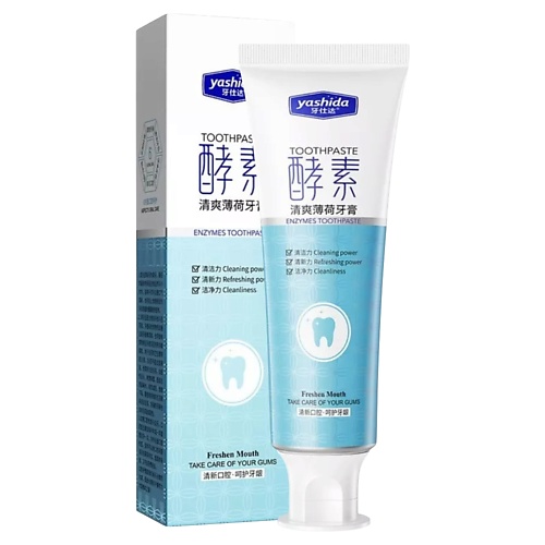 

YASHIDA Зубная паста освежающая с энзимами Мята 100, Зубная паста освежающая с энзимами Мята