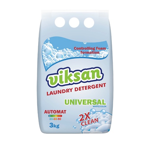 

AQUASAN Стиральный порошок"VIKSAN" 2X CLEAN UNIVERSAL 3, Стиральный порошок"VIKSAN" 2X CLEAN UNIVERSAL