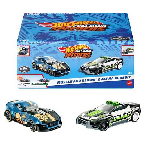 

MATTEL Набор машинок Hot Wheels Pull-Back Speeders, Набор машинок Hot Wheels Pull-Back Speeders