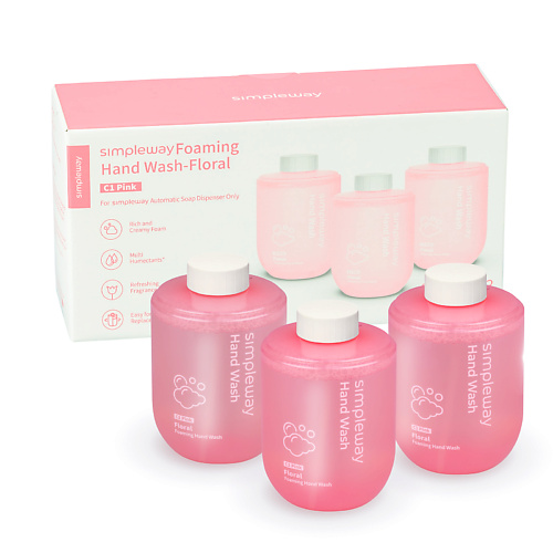 

SIMPLEWAY Сменное жидкое мыло для сенсорного дозатора Цветочный аромат 900, Сменное жидкое мыло для сенсорного дозатора Цветочный аромат