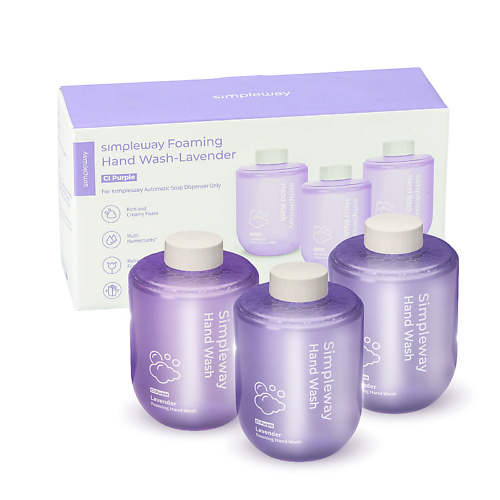 

SIMPLEWAY Сменное жидкое мыло для сенсорного дозатора Лаванда 900, Сменное жидкое мыло для сенсорного дозатора Лаванда