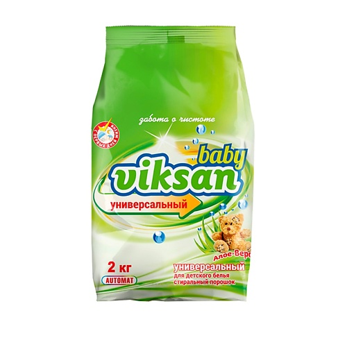 

AQUASAN Стиральный порошок"VIKSAN" baby универсальный "Алое вера" автомат 2, Стиральный порошок"VIKSAN" baby универсальный "Алое вера" автомат