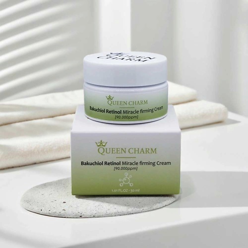 

QUEEN CHARM Крем для лица укрепляющий с бакучиолом и ретинолом 9% 30, Крем для лица укрепляющий с бакучиолом и ретинолом 9%
