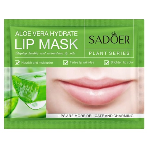 

SADOER Патчи для губ увлажняющие и питательные с экстрактом алоэ вера, Патчи для губ увлажняющие и питательные с экстрактом алоэ вера