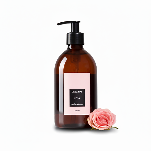 

JERMINAL COSMETICS Жидкое мыло парфюмированное Роза 500, Жидкое мыло парфюмированное Роза