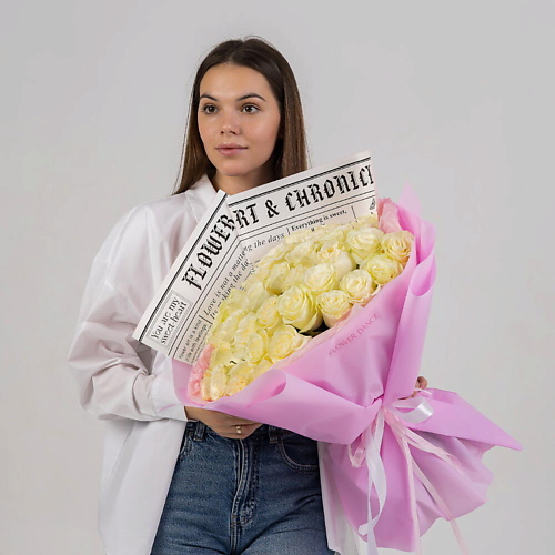 

FLOWER DANCE Шикарные белые розы, Шикарные белые розы