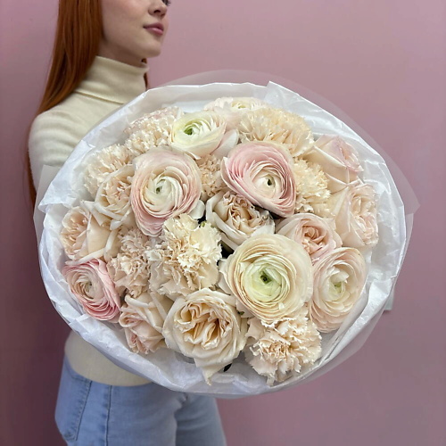 

ЗАЦВЕТАЙ. ЦВЕТОЧНЫЙ БУТИК «Трепет слов» роскошный букет на основе ранункулюсов, «Трепет слов» роскошный букет на основе ранункулюсов