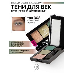Тени для век Трехцветные компактные Trio Empire Color Eyeshadow