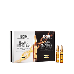 Антиоксидантные ампульные сыворотки Isdinceutics Flavo-C Melatonin + Ultraglican