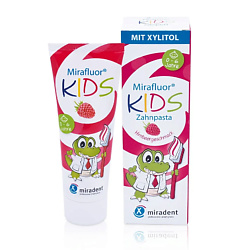 Детская зубная паста Mirafluor Kids защита от кариеса с ксилитом