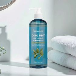 Освежающий шампунь для волос с 10% экстрактом мяты COOL MINT ANTI-AGING SHAMPOO