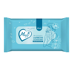 Влажные салфетки косметические "Meggi"