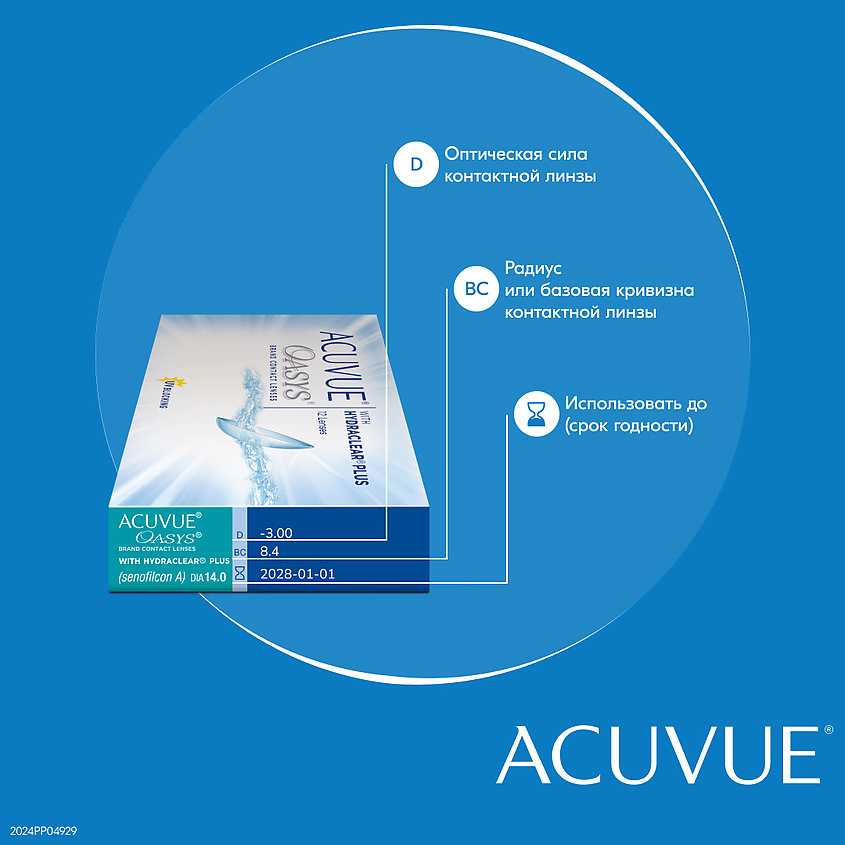 ACUVUE Двухнедельные контактные линзы ACUVUE OASYS with HYDRACLEAR PLUS 12 шт. – фото 2