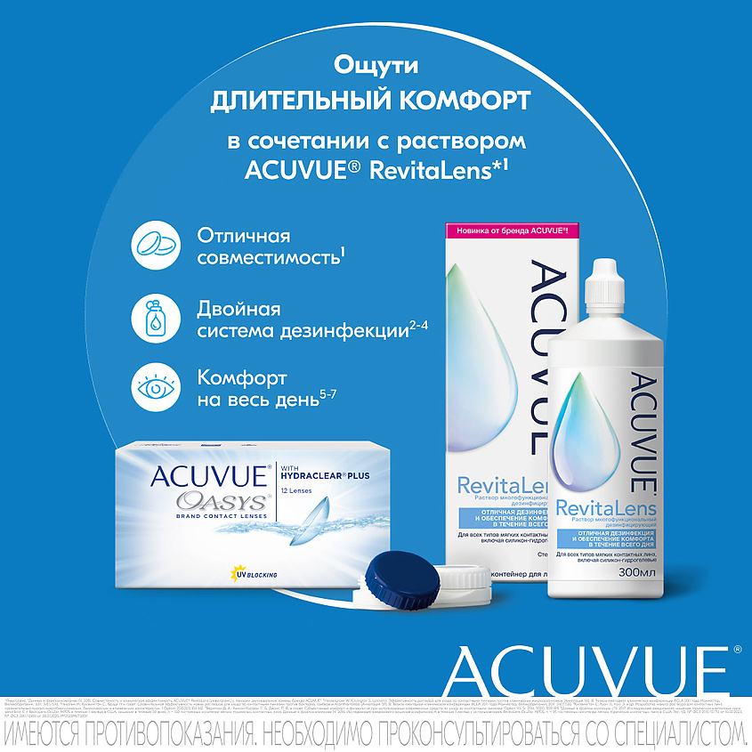 ACUVUE Двухнедельные контактные линзы ACUVUE OASYS with HYDRACLEAR PLUS 12 шт. – фото 8