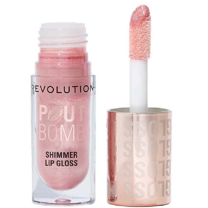 Изображение товара MAKEUP REVOLUTION Pout Bomb Shimmer Lip Gloss Shine Pink