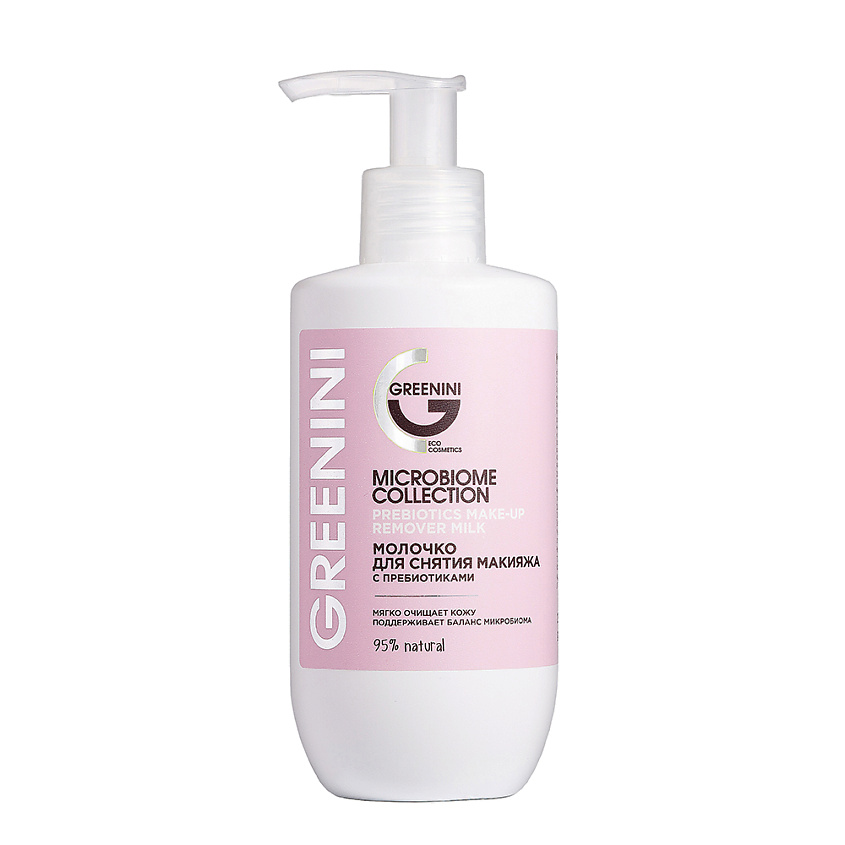Изображение товара Молочко для снятия макияжа с пребиотиками Greenini Microbiome 250 мл для всех типов кожи