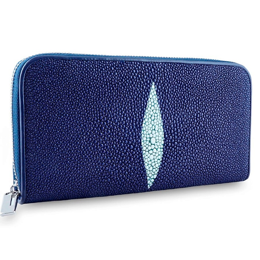 Изображение товара [Кошелек] EXOTIC LEATHER MPL582548 Натуральная кожа ската синего цвета