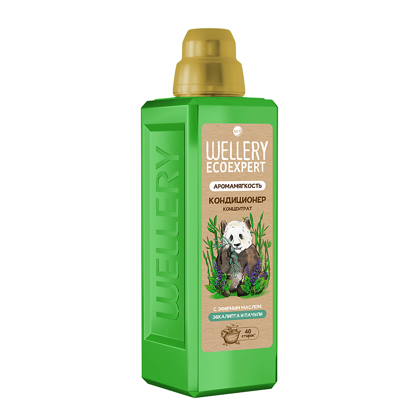 Изображение товара Кондиционер для белья WELLERY ECOEXPERT 1000 мл с эфирными маслами эвкалипта и пачули