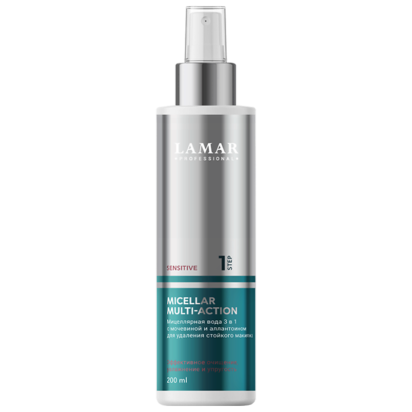 Изображение товара LAMAR PROFESSIONAL Мицеллярная вода 3 в 1 для удаления стойкого макияжа MICELLAR MULTI-ACTION, 1 шт.
