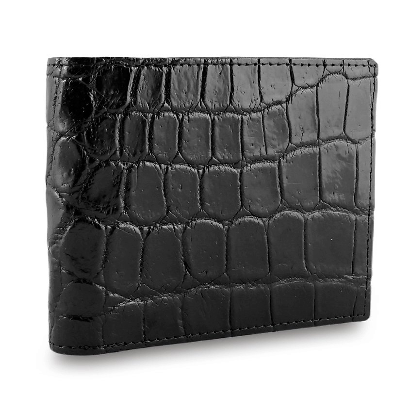 Изображение товара EXOTIC LEATHER GENUINE PREMIUM ACCESSORIES Мужской кошелек из крокодиловой кожи, Черный