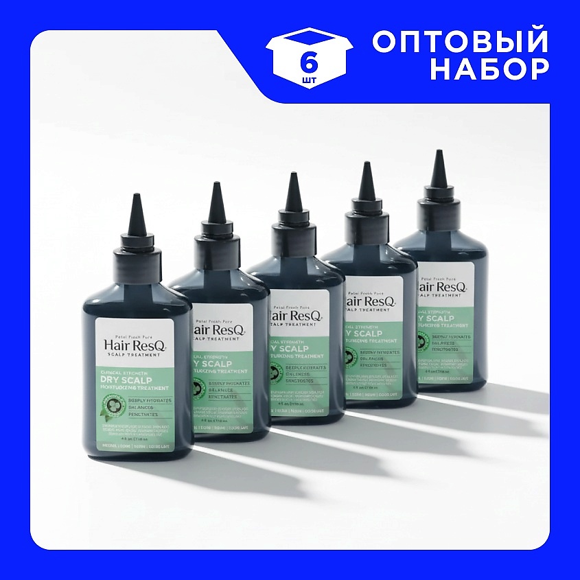 Изображение товара PETAL FRESH Набор Средств увлажняющих для сухой кожи головы Hair Resq, 6 шт х 118 мл