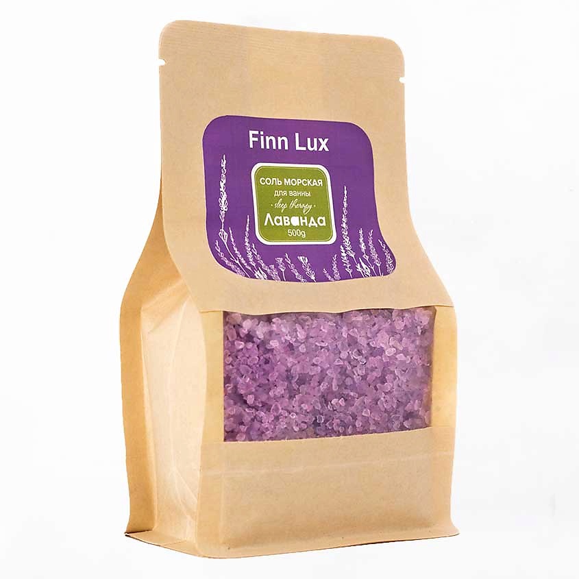 Изображение товара FINNLUX Соль для ванны морская "ЛАВАНДА", 500 g