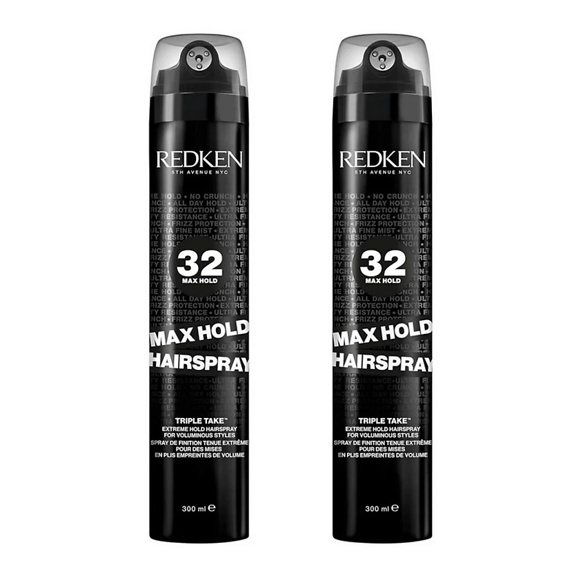 Изображение товара REDKEN Набор лаков с экстрасильной фиксацией Max Hold Hairspray 32, 2x300 мл