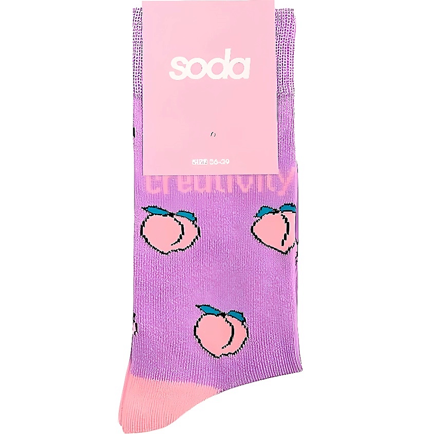 Изображение товара Женские носки SODA Peach сиреневые размер 36-39 универсальные Изображение товара Женские носки SODA Peach сиреневые размер 36-39 универсальные