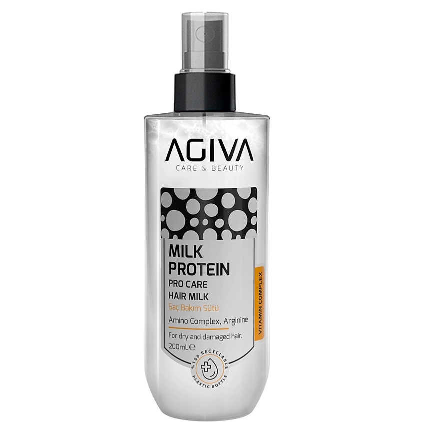 Изображение товара Несмываемый спрей кондиционер для волос AGIVA BEAUTY Milk Protein Amino Complex 200 мл Изображение товара Несмываемый спрей кондиционер для волос AGIVA BEAUTY Milk Protein Amino Complex 200 мл