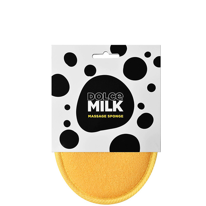 Изображение товара DOLCE MILK Губка массажная для душа Massage Sponge, Желтая, 1 шт