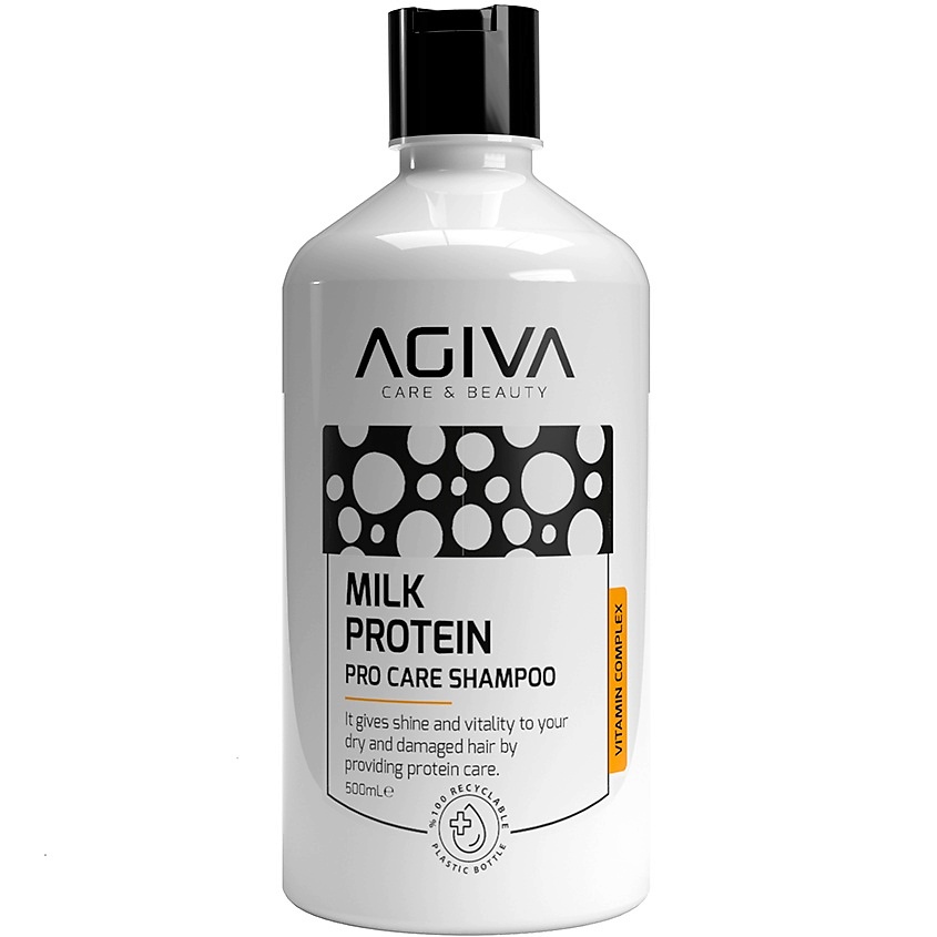 Изображение товара Шампунь AGIVA BEAUTY Milk Protein Amino Complex Pro Care 500 мл для сухих поврежденных волос Изображение товара Шампунь AGIVA BEAUTY Milk Protein Amino Complex Pro Care 500 мл для сухих поврежденных волос