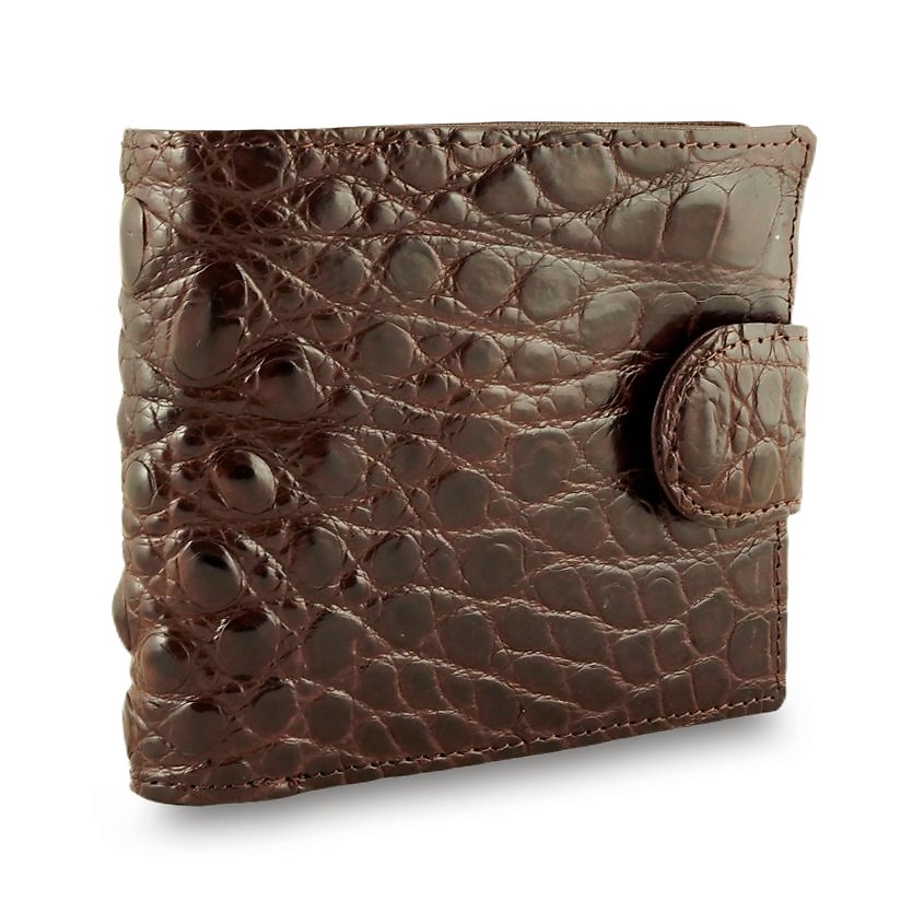 Изображение товара EXOTIC LEATHER GENUINE PREMIUM ACCESSORIES Мужской бумажник с загривком крокодила, Коричневый
