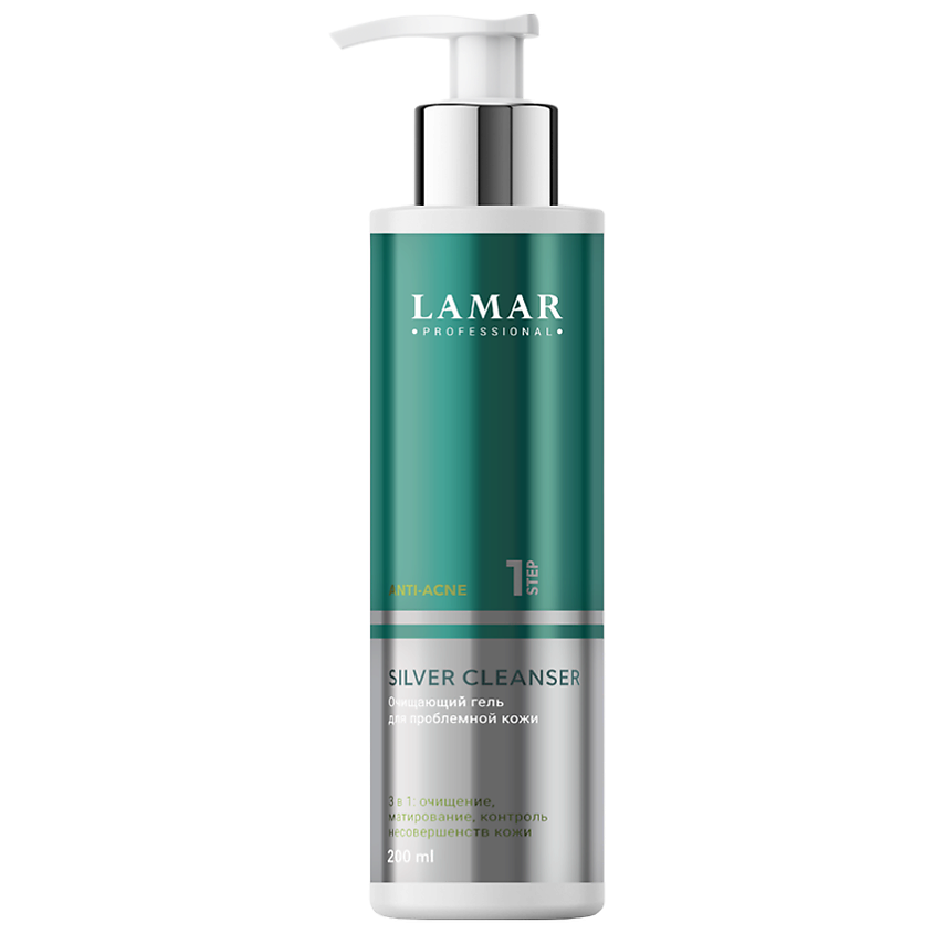 Изображение товара LAMAR PROFESSIONAL Очищающий гель для проблемной кожи SILVER CLEANSER, 1 шт.