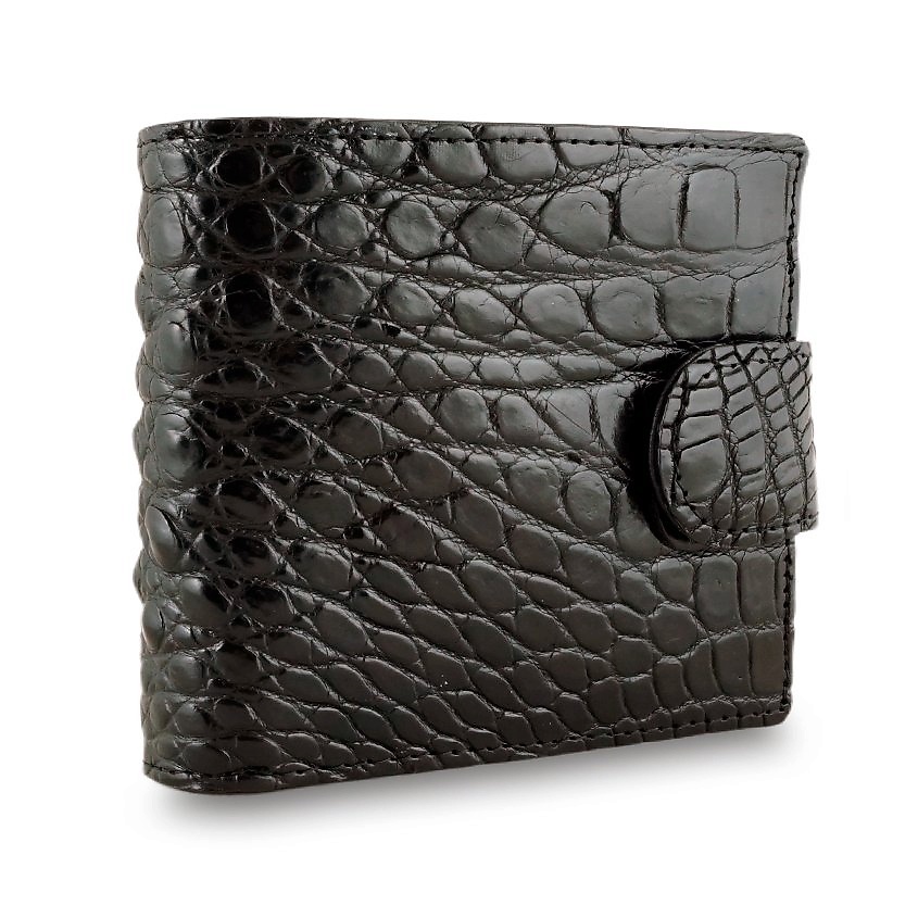 Изображение товара EXOTIC LEATHER GENUINE PREMIUM ACCESSORIES Мужское портмоне с загривком крокодила, Черный Изображение товара EXOTIC LEATHER GENUINE PREMIUM ACCESSORIES Мужское портмоне с загривком крокодила, Черный