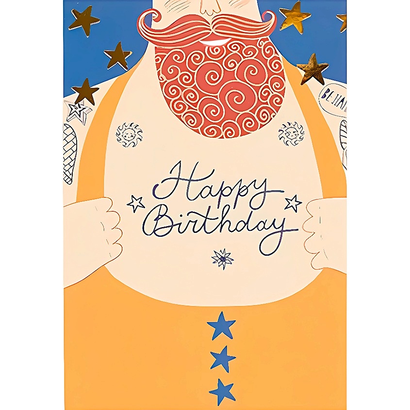 Изображение товара ЛЭТУАЛЬ Открытка Happy Birthday Men, 1 шт.