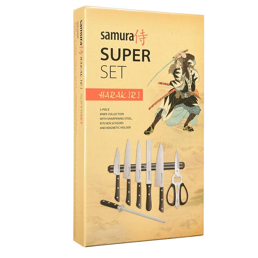 Изображение товара SAMURA Набор ножей Super Set 8 в 1 "HARAKIRI", 1 шт.