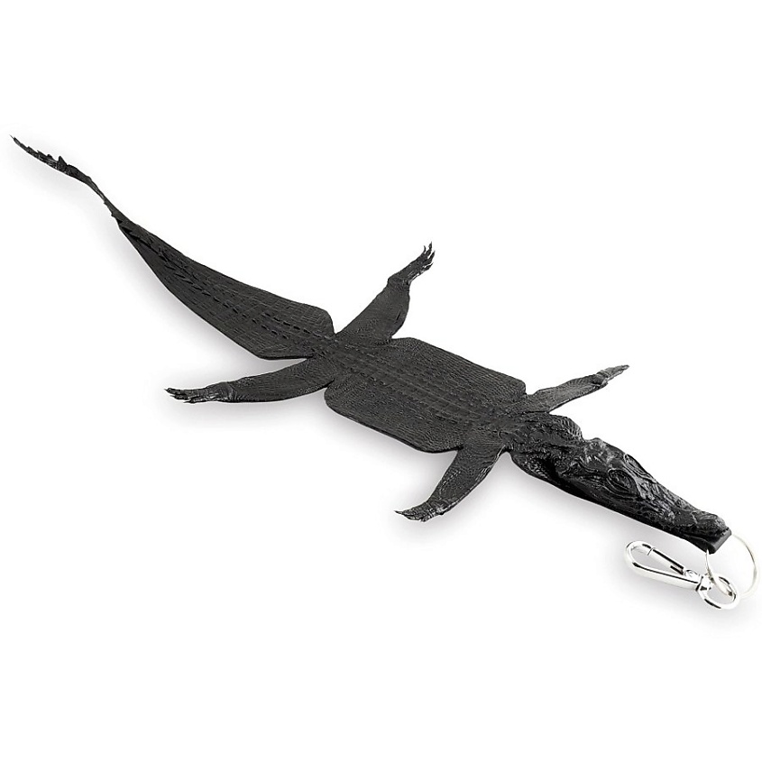 Изображение товара EXOTIC LEATHER GENUINE PREMIUM ACCESSORIES Целиковая шкурка крокодильчика с головой и лапами, Черный