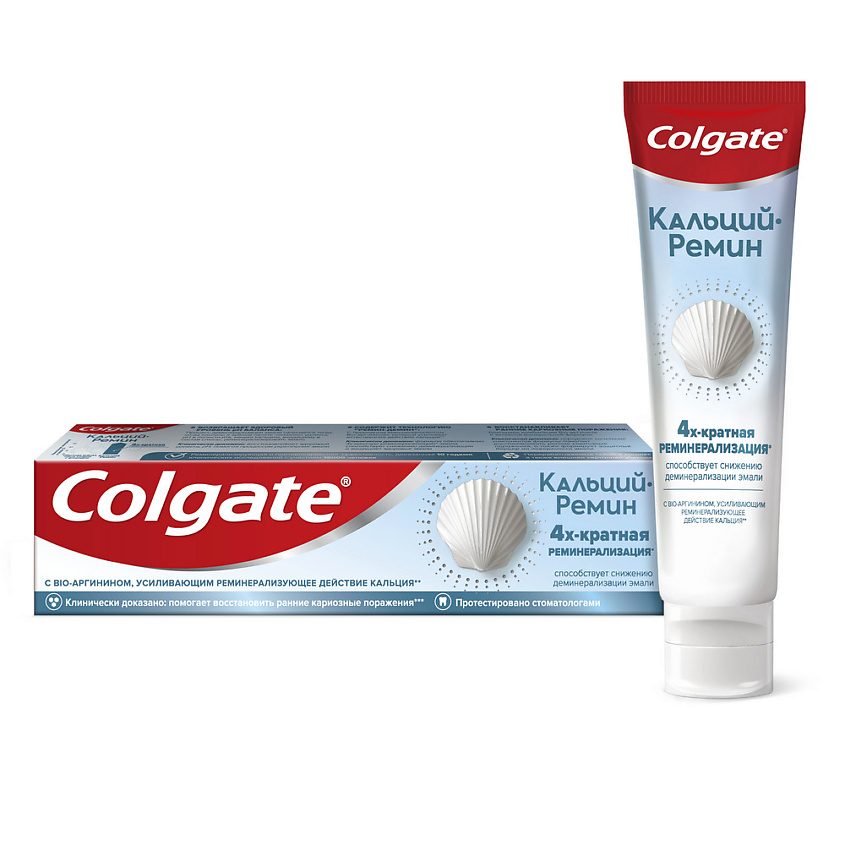 Изображение товара COLGATE Кальций-Ремин зубная паста 100 мл для укрепления и восстановления эмали Изображение товара COLGATE Кальций-Ремин зубная паста 100 мл для укрепления и восстановления эмали
