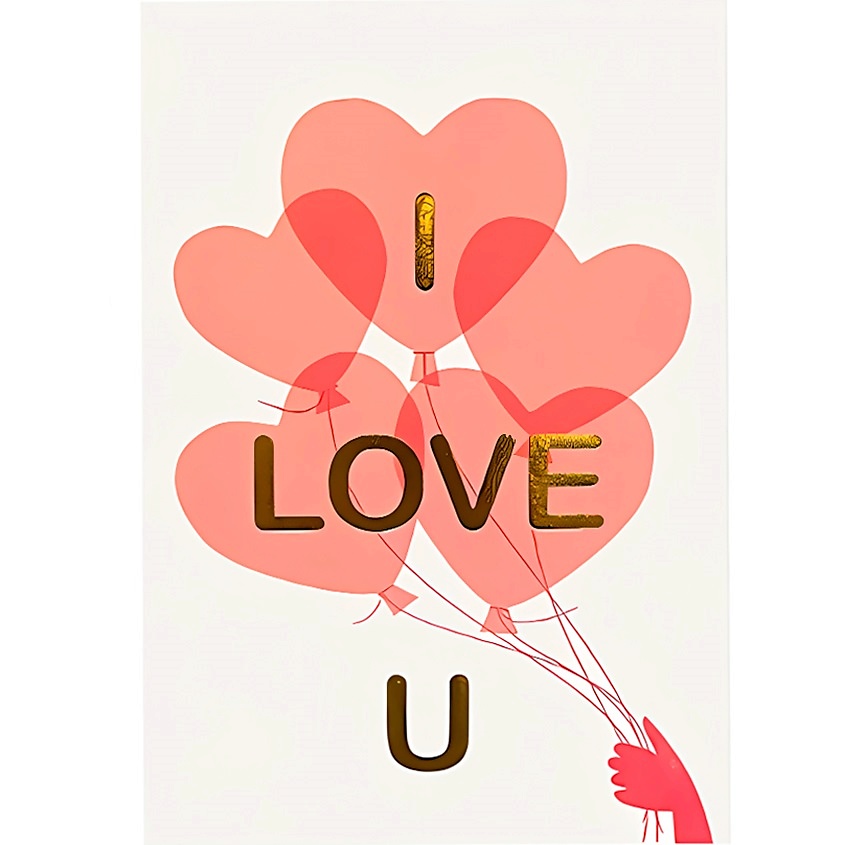 Изображение товара ЛЭТУАЛЬ Открытка "I LOVE U", 1 шт.