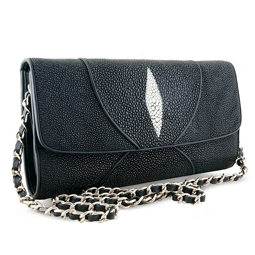 Изображение товара Клатч EXOTIC LEATHER GENUINE PREMIUM ACCESSORIES Модный клатч из кожи ската 2 больших отделения