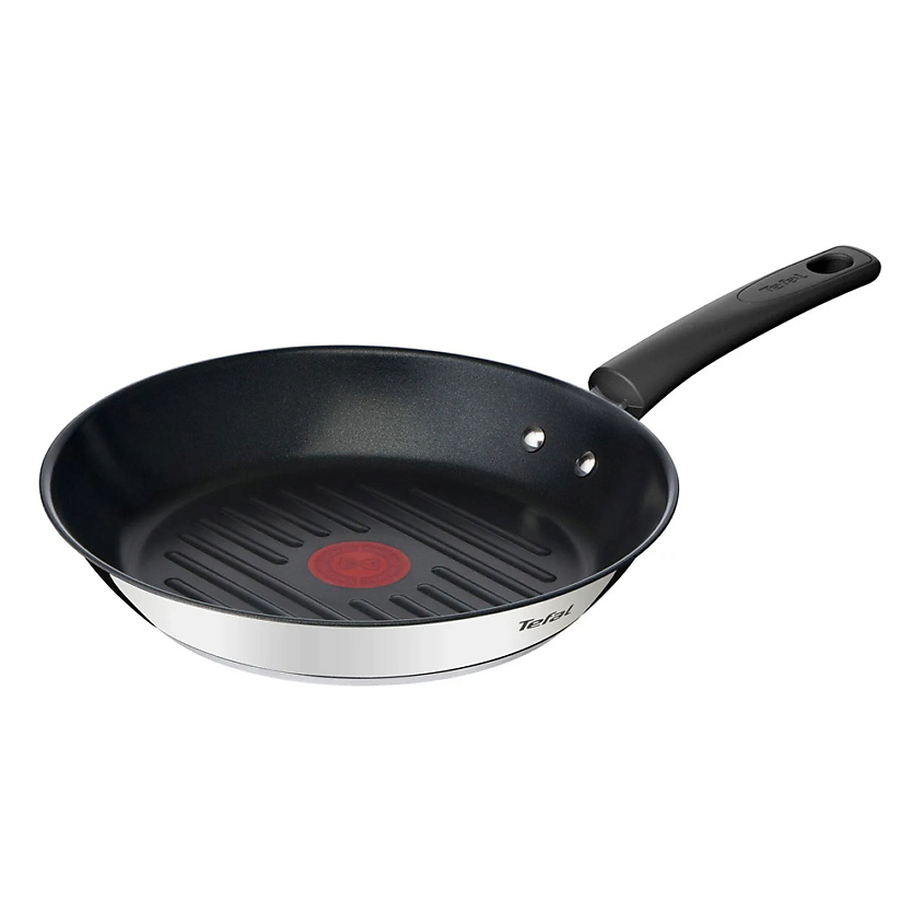 Изображение товара TEFAL Сковорода гриль Duetto+ G7334055, 26 см с антипригарным покрытием, индикатором нагрева, подходит для всех типов плит, включая индукционные