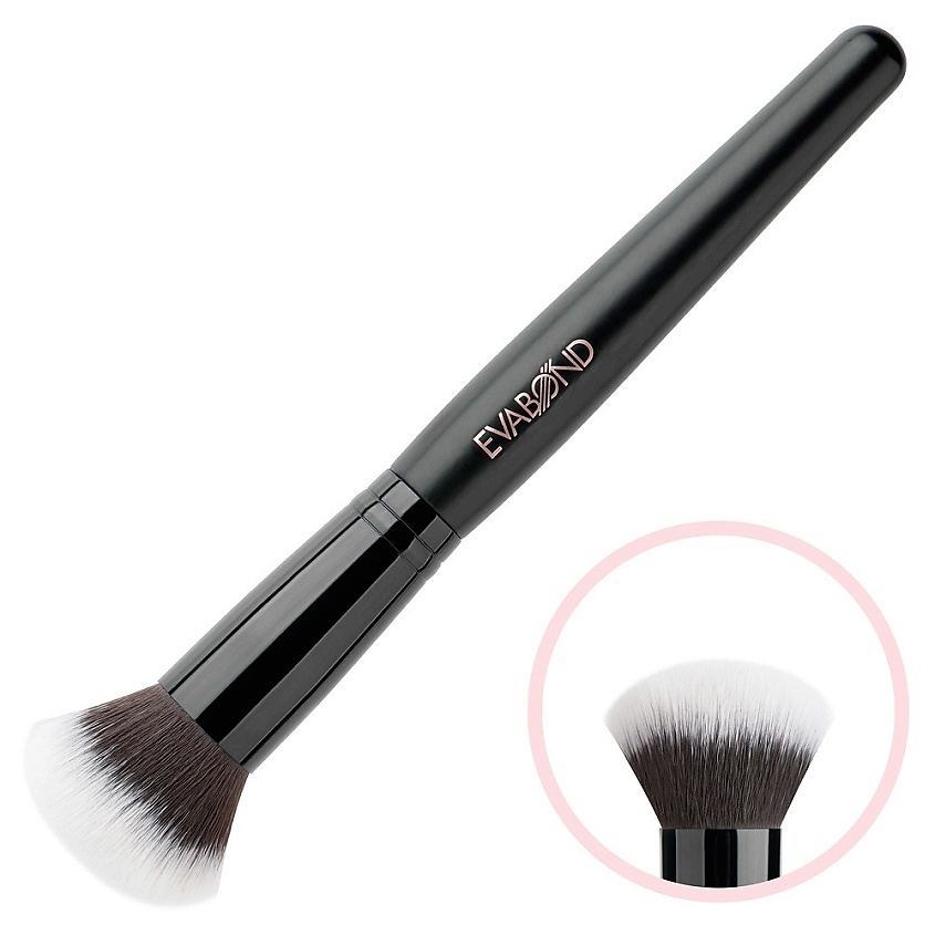 Изображение товара Кисть для макияжа EVABOND для пудры тона и румян 1 шт Изображение товара Кисть для макияжа EVABOND для пудры тона и румян 1 шт