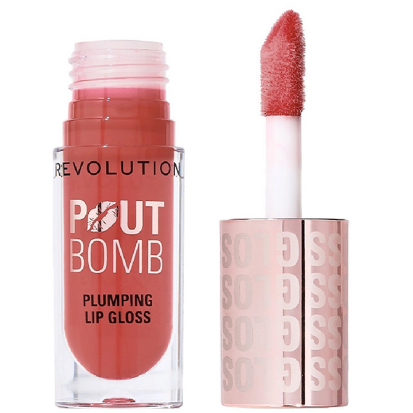 Изображение товара MAKEUP REVOLUTION Блеск для губ Pout Bomb Plumping Lipgloss, Melba Warm Peach, 4,6 мл